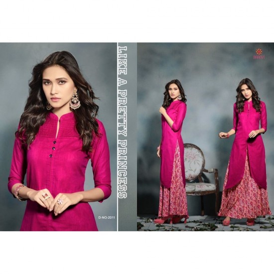 Burgundy Plain Top Indian Readymade Kurti