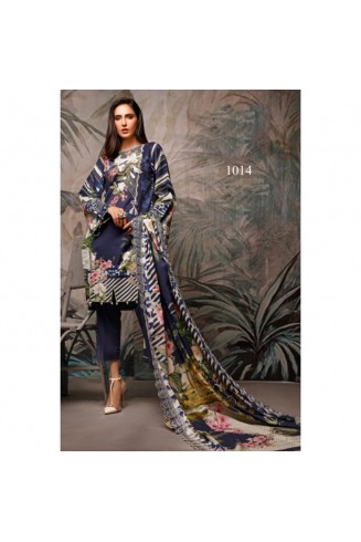 Royal Blue Printed Lawn Pakistani Salwar Suit