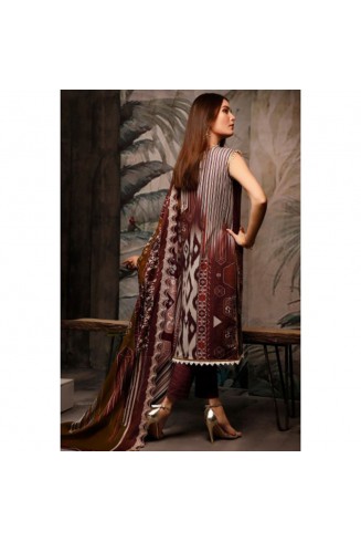Maroon Printed Lawn Punjabi Salwar Kameez