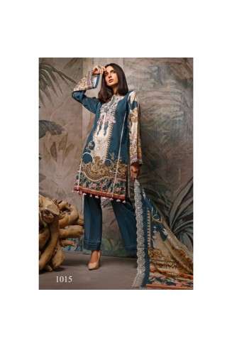 Teal Green Printed Pakistani Designer Salwar Suit