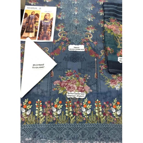 Mosaic Grey Embroidered Pakistani Designer Inspired Salwar Suit 
