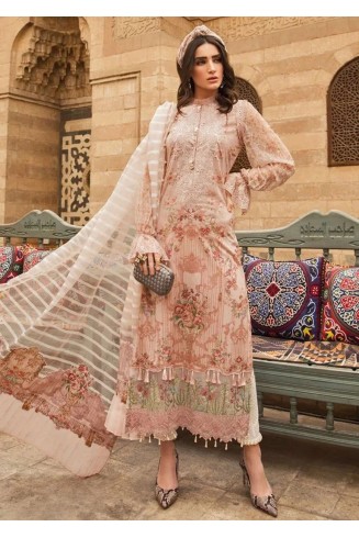 Dusty Peach Unstitched Designer Inspired Suit 