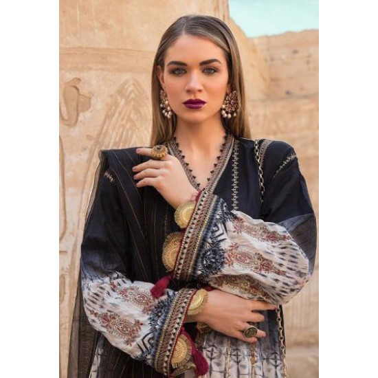 Black Pakistani Style Printed Lawn Suit