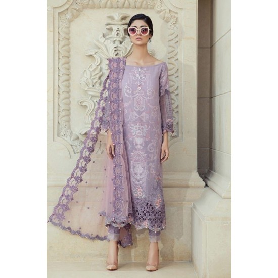 Lilac Embroidered Ready To Wear Lawn Suit