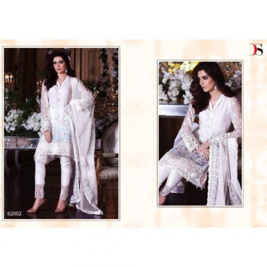 ZBD-1001 WHITE MARIA.B. MBROIDERED PARTY WEAR DRESS