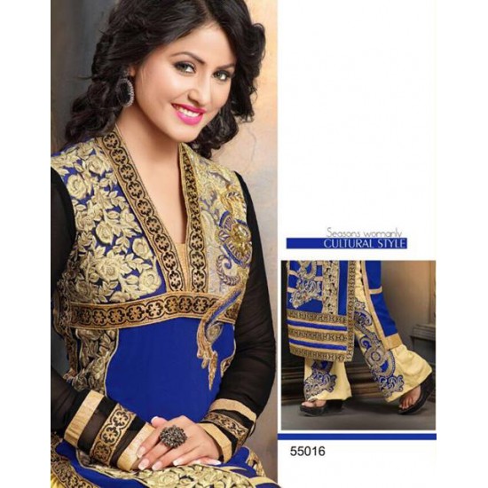 ROYAL BLUE INDIAN WEDDING PALAZZO SALWAR SUIT