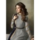 Grey Maxi Gown Jacquard Anarkali Suit With Velvet Shawl  Grey Maxi Gown Jacquard Anarkali Suit With Velvet Shawl