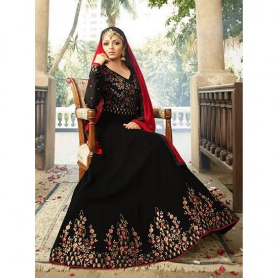 BLACK INDIAN WEDDING WEAR ANRAKALI GOWN
