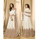 OFF WHITE EMBELLISHED AND EMBROIDERED FLOOR LENGTH ANARKALI SUIT