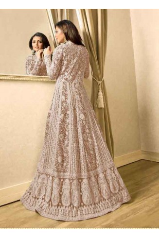 PEACH INDIAN BRIDESMAID DRESS WEDDING GOWN 