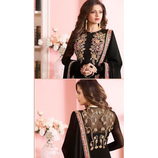 LT-97005 BLACK NITYA DESIGNER GEORGETTE ANARKALI SUIT