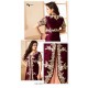 MAROON AND PEACH INDIAN PARTY WEAR DRESS