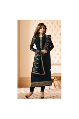 NAVY BLUE GEORGETTE INDIAN SALWAR KAMEEZ