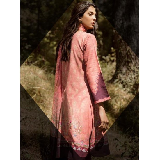 Pink Pakistani Lawn Suit Designer Embroidered Dress