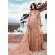 Peach Pink Long Party Dress