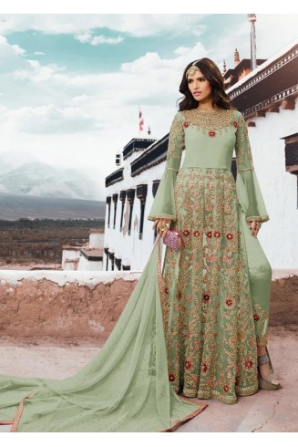 Lime Green Long Party Dress