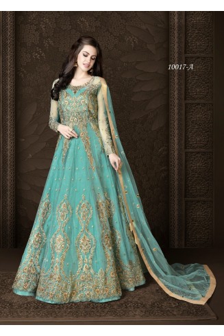 Heavy Designer Dress Silk Net Maxi Gown