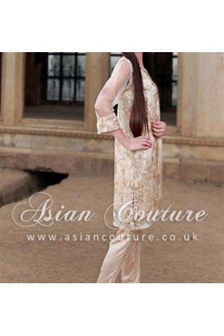 SKIN COLOUR CHIFFON READY MADE OUTFIT
