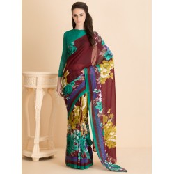ACS-05 RAMA GREEN FLORAL PRINTED FULL SLEEVE BLOUSE UNSTITCHED SAREE ACS-05 RAMA GREEN FLORAL PRINTED FULL SLEEVE BLOUSE UNSTITCHED SAREE
