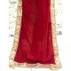 Red Winter Fancy Embroidered Velvet Shawl