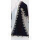 Navy Fancy Velvet Shawl