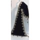 Navy Fancy Velvet Shawl