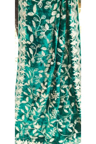 Green Embroidered Fancy Shawl