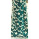 Green Embroidered Designer Velvet Shawl