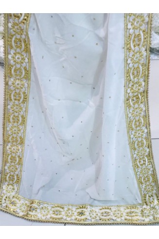 White Women Winter Shawl Pakistani Velvet Shawls