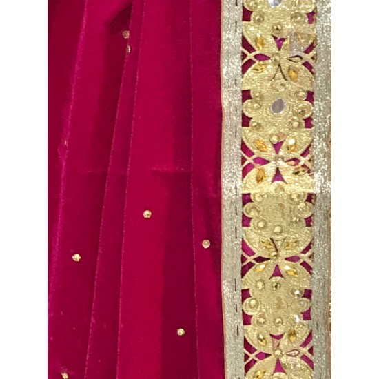 Hot Pink Winter Fancy Shawl