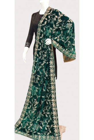 Green Embroidered Fancy Shawl