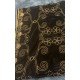 Black Embroidered Wrap Shawl