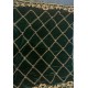 Teal Green Embroidered Velvet Designer Shawl
