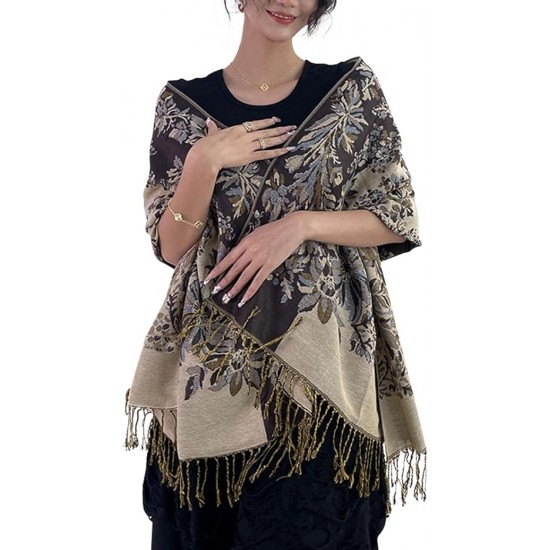 Coffee Brown Pashmina Scarf