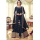 NAVY BLUE GEORGETTE INDIAN JACKET STYLE ANARKALI DRESS