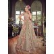 GREY HEAVY EMBROIDERED INDIAN WEDDING & EVENING GOWN 