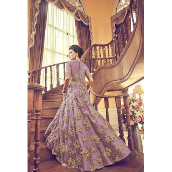 Lilac Purple Indian Ethnic Wedding Party Gown