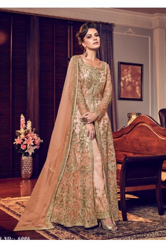 PEACH PARTY FRONT SLIT STYLE NET SUIT