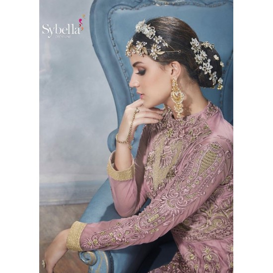 Lilac Purple Indian Dress Party And Wedding Wear Modest Gown 