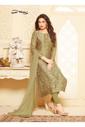 Olive Green Dress Readymade Summer Salwar Suit