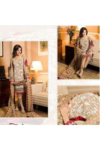 Beige Mehwish Hayat Pakistani Style Salwar Suit