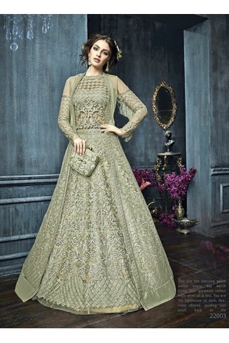 Green Indian Cocktail Dress Bridal Evening Gown