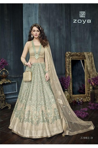 Green Designer Anarkali Dress Indian Wedding Outfit 