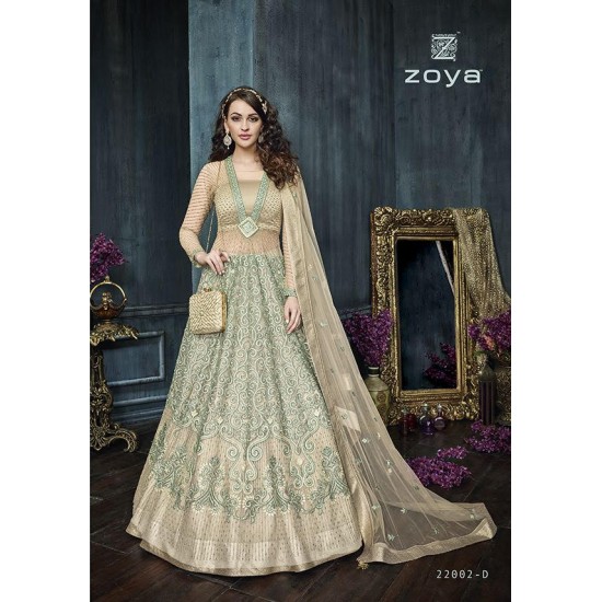 Green Designer Anarkali Dress Indian Wedding Outfit 