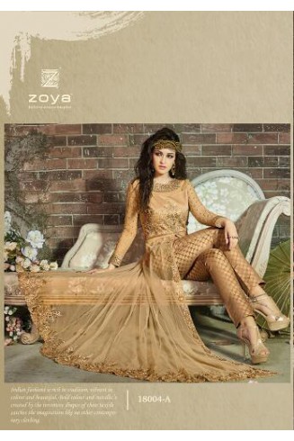 Gold Bridal Anarkali Dress Indian Designer Embellished Gown