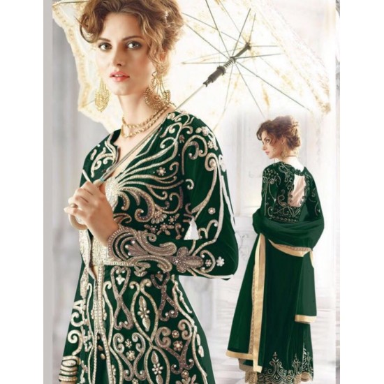 Green Indian Ethnic Wedding Dress