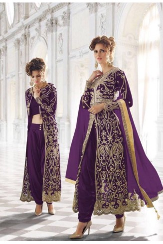Purple Indian Designer Anarkali Suit