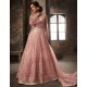 Rose Pink Detailed Embroidered Bridal Gown