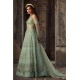 Sea Green Heavy Embroidered Bridesmaid Dress