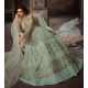 Sea Green Heavy Embroidered Bridesmaid Dress